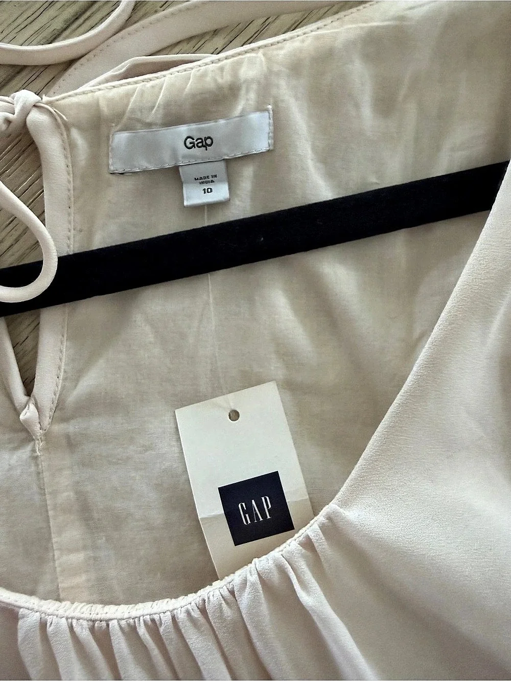 Gap Tiered Tulle Cocktail Dress Two-Tone Cream & Black Size 10 NWT